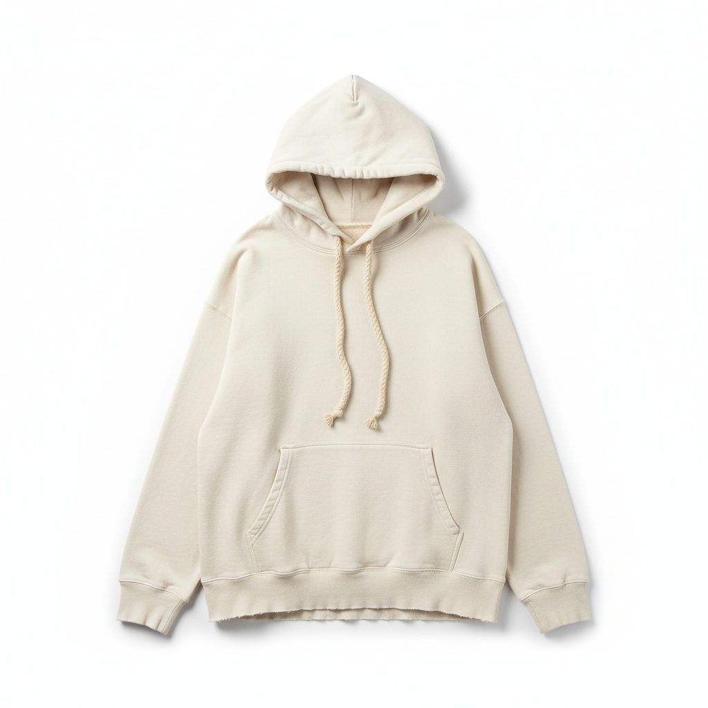 WASHED CREAM HOODIE