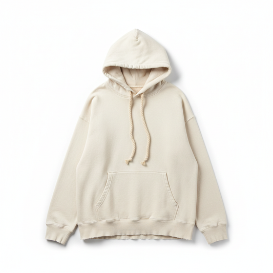 WASHED CREAM HOODIE